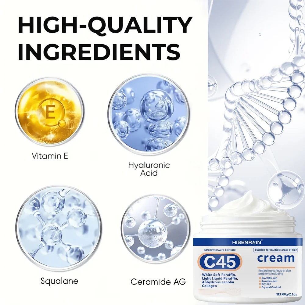 HISENRAIN Squalane & Hyaluronic Acid Face Cream | 72Hr Hydration