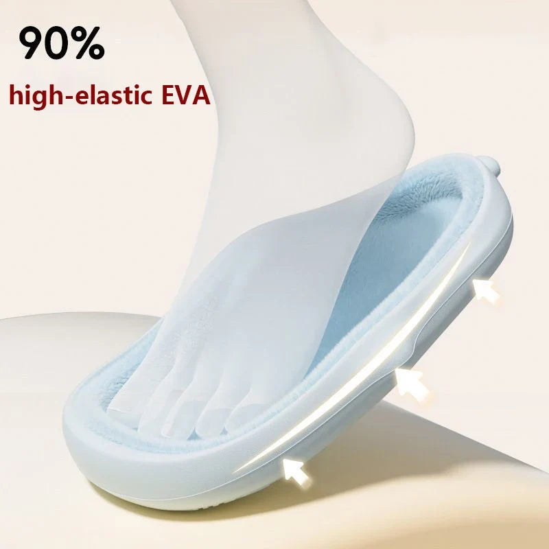 Lorilury 3D Shark Slippers – Warm Non-Slip Women's House Shoes