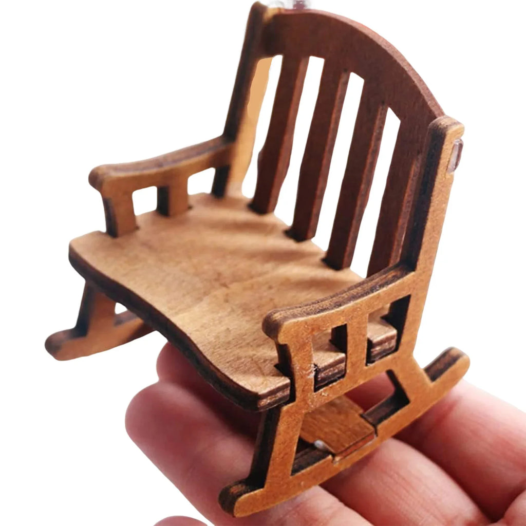 Christmas Miniature Wooden Chair Ornaments | Doll House Décor