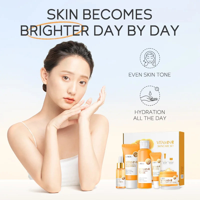 5-Piece Vitamin C Skincare Set – Serum, Eye Cream & Toner