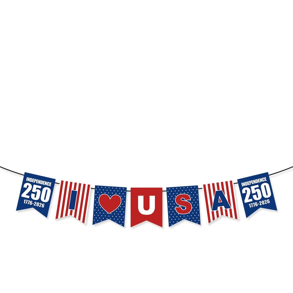 America 250th Anniversary Party Decoration 1776-2026 USA July 4th