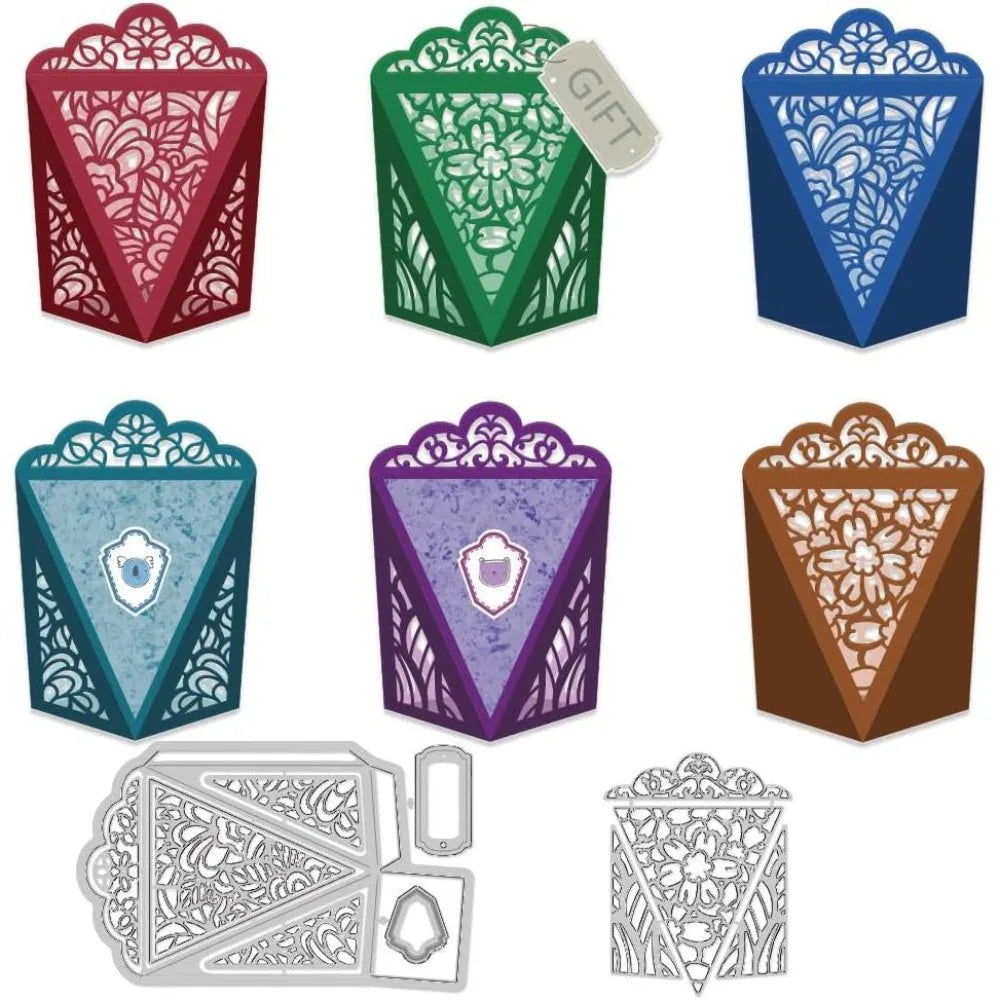 Hollow Gift Box Metal Cutting Dies – DIY Card Making Set of 2
