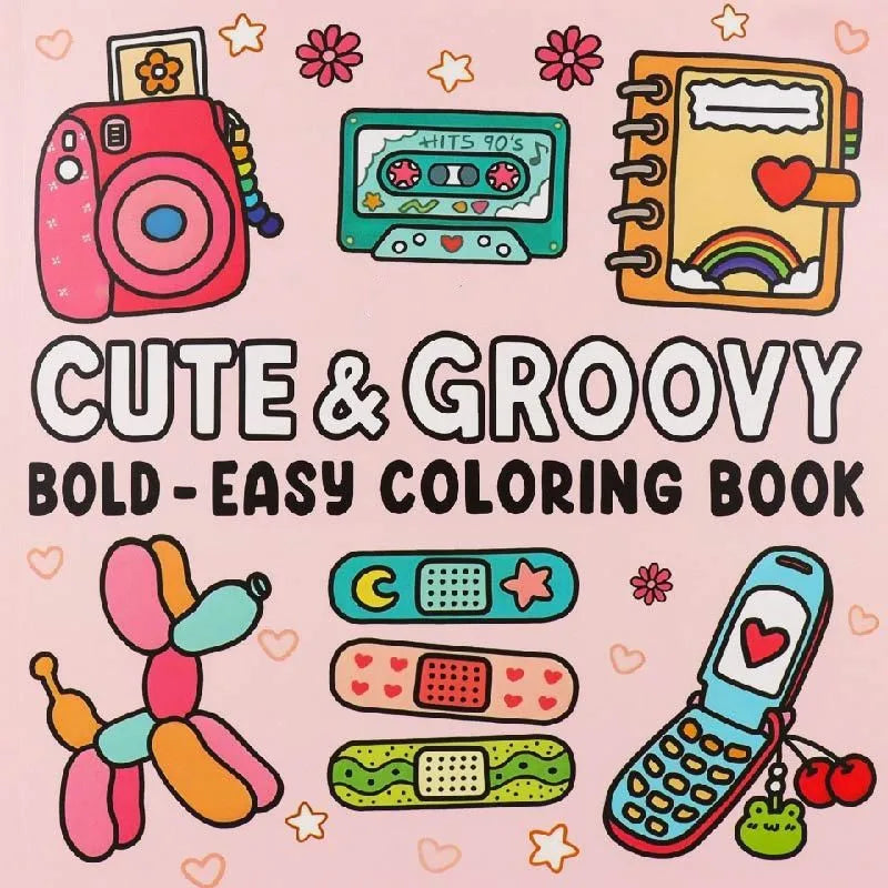 Adult Coloring Book Stress Relief Relaxation Art Therapy Cute Designs