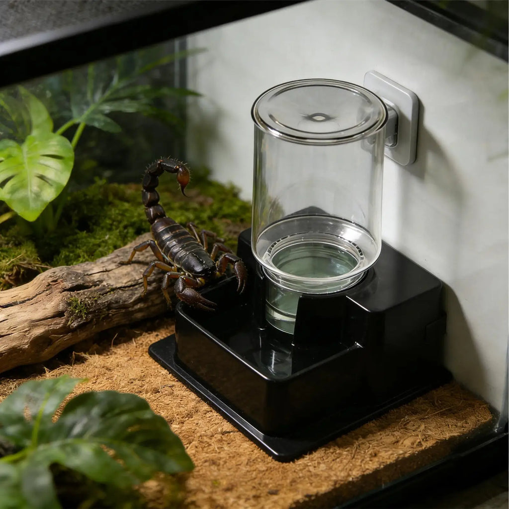 Reptile Water Fountain Dish – Terrarium Dispenser for Lizards