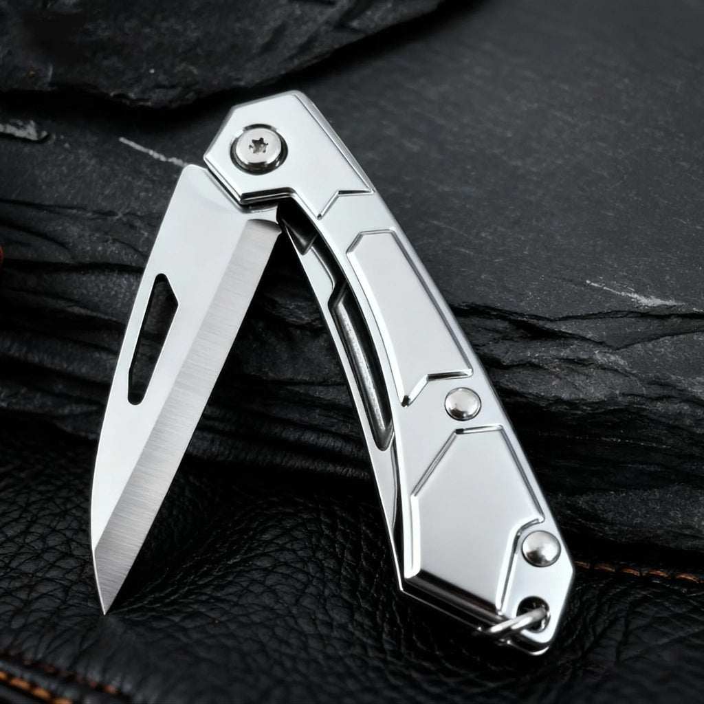 Stainless Steel Folding Pocket Knife – Portable Outdoor Multi-Use