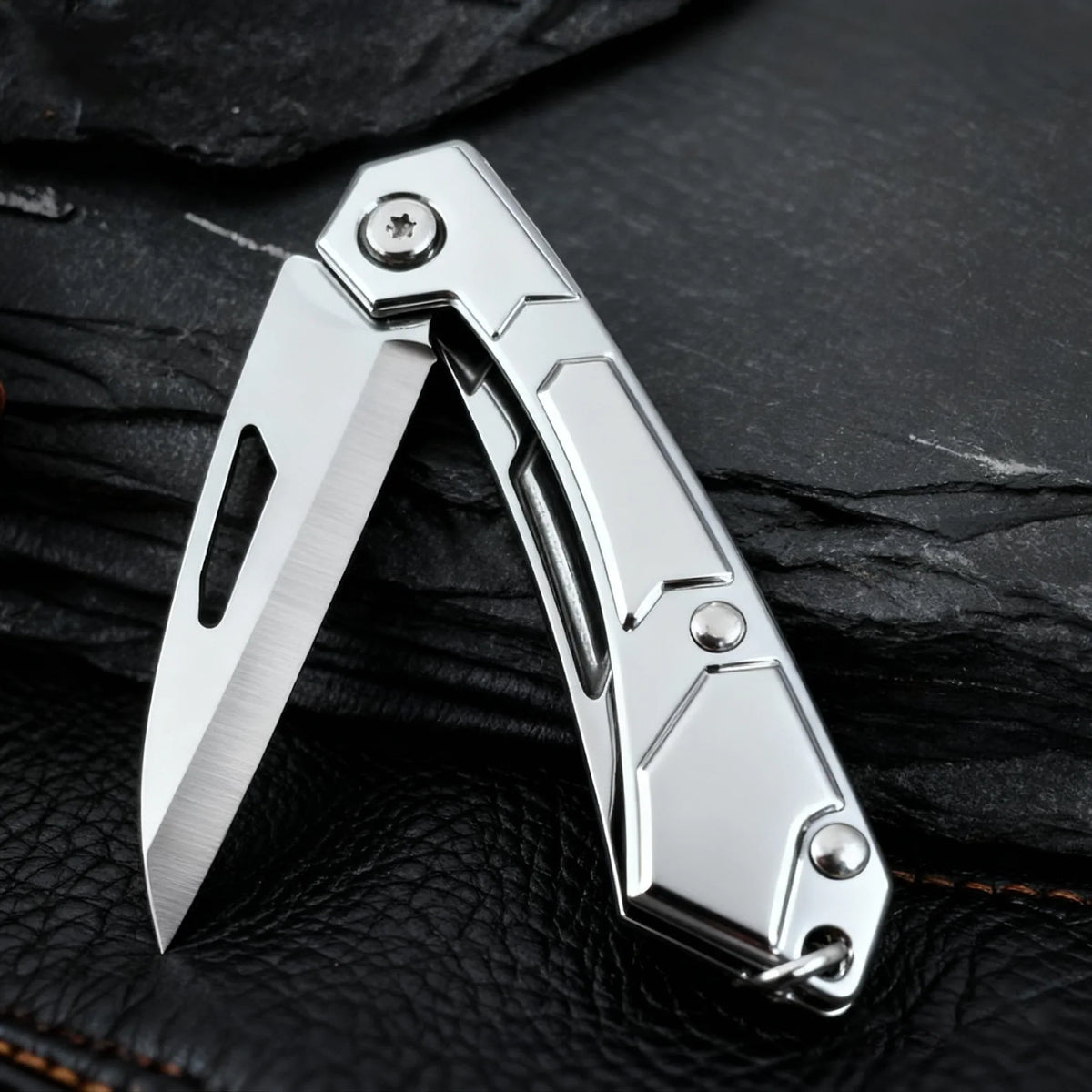Stainless Steel Folding Pocket Knife – Portable Outdoor Multi-Use