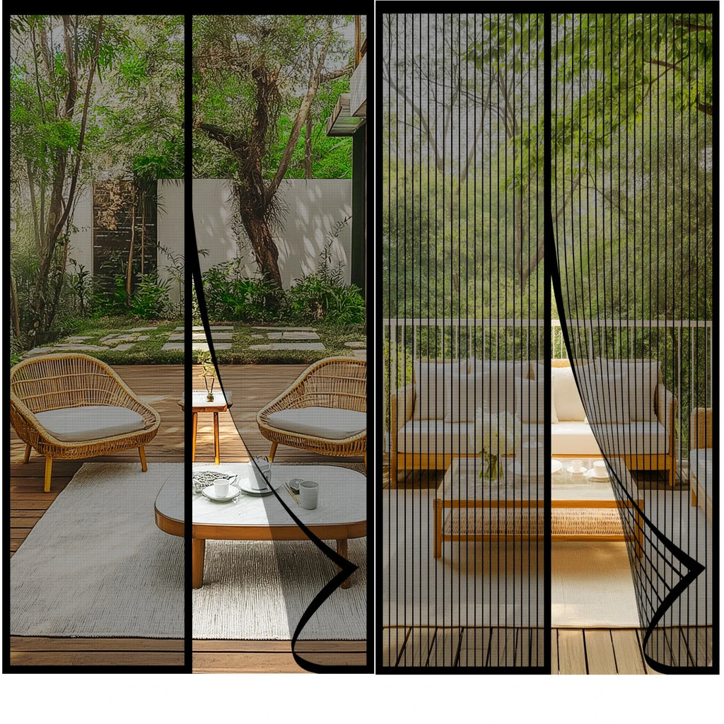 Magnetic Door Screen Curtain 100x210cm | Auto-Close Bug Net