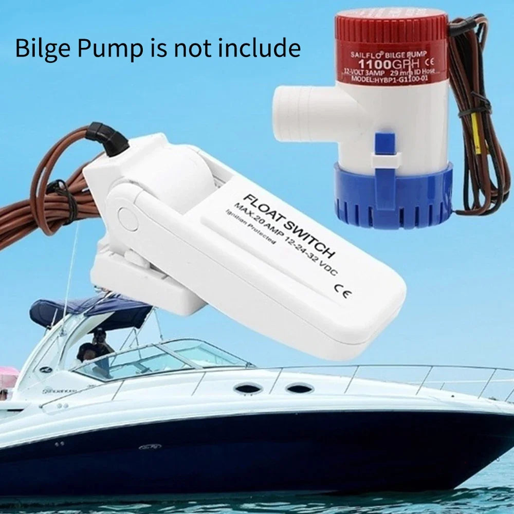 12V 1100GPH Boat Bilge Pump Float Switch Sensor