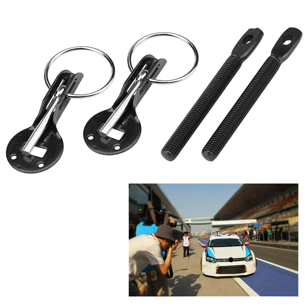 Aluminum Racing Hood Pin Lock Kit – Universal Bonnet Latch
