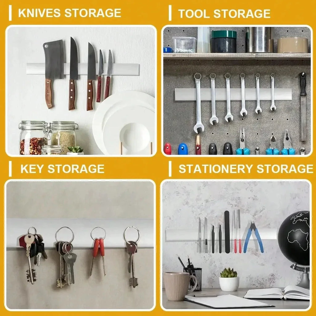 Leeseph Magnetic Knife Holder Modern Stainless Steel Wall-mounted