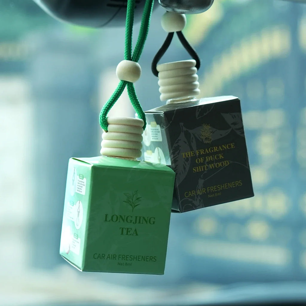 4-Pack Tea Scented Car Air Freshener – Alcohol-Free Rope Hang