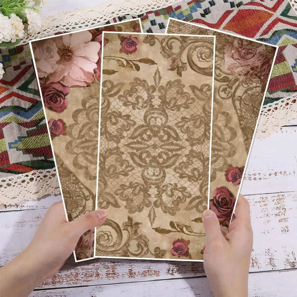 Lace Rose Rub-On Transfers for Furniture – 3 Sheets 11.8x5.9"