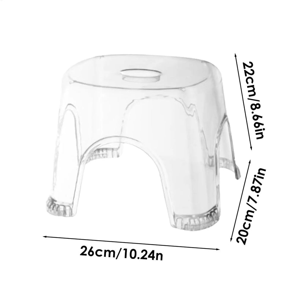 Clear Shower Corner Stool – Waterproof Bathroom Bench