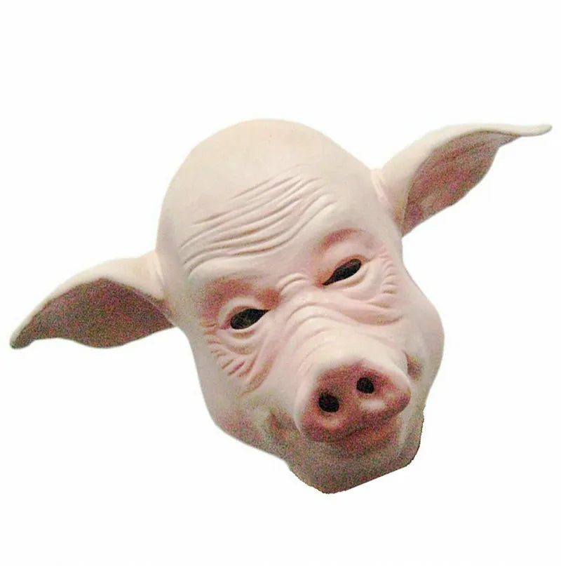 Scary Pig Head Full Face Latex Mask | Halloween Cosplay