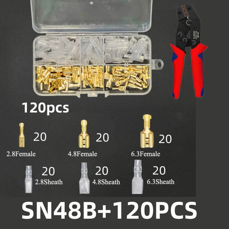 Cold Press Terminal Blocks Male & Female Connectors 2.8/4.8/6.3mm