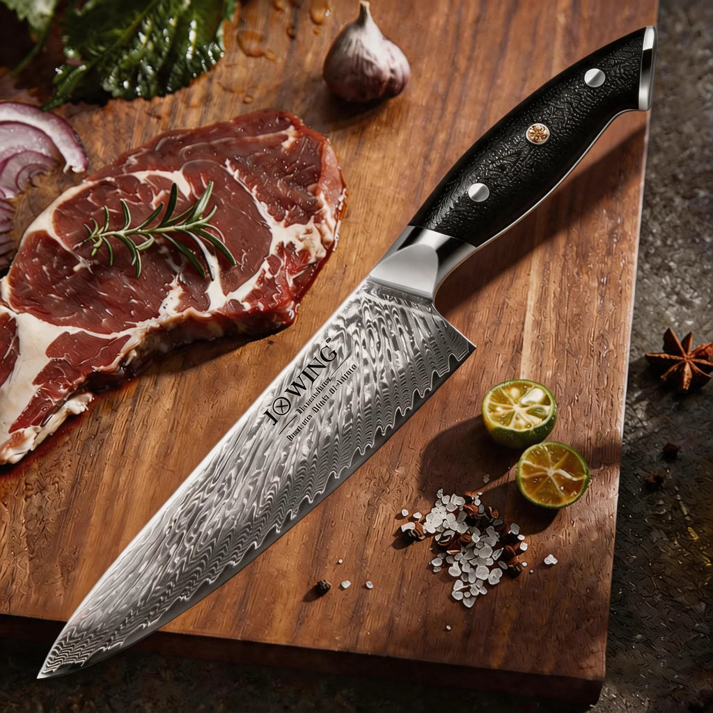 Damascus Steel Bunka Knife – 67-Layer VG10 with Gift Box