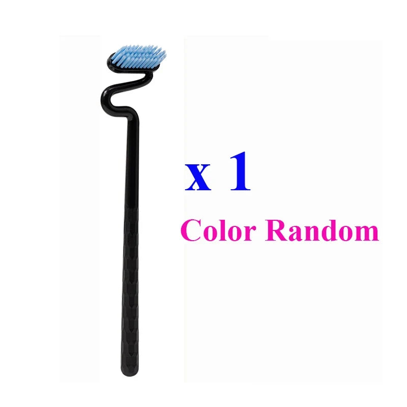 S-Shape Vertical Toothbrush Soft Bristle Adults 4 Pack