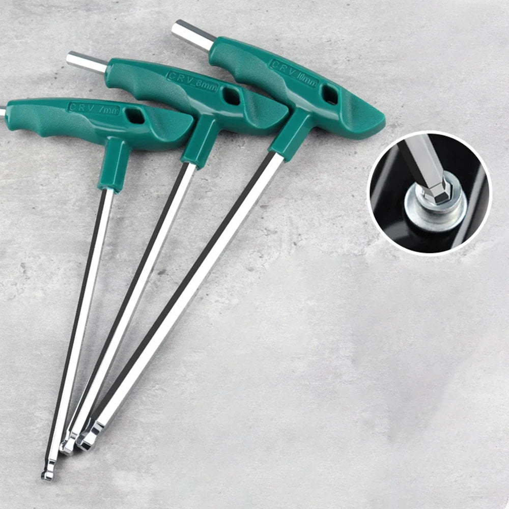 T-Handle Hex Allen Key Wrench Set 2mm–10mm | 9-Piece CrV