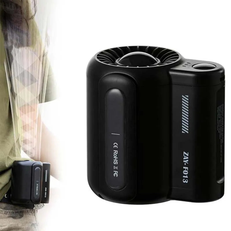 Wearable Waist Clip Fan | Rechargeable 4500mAh Belt Fan