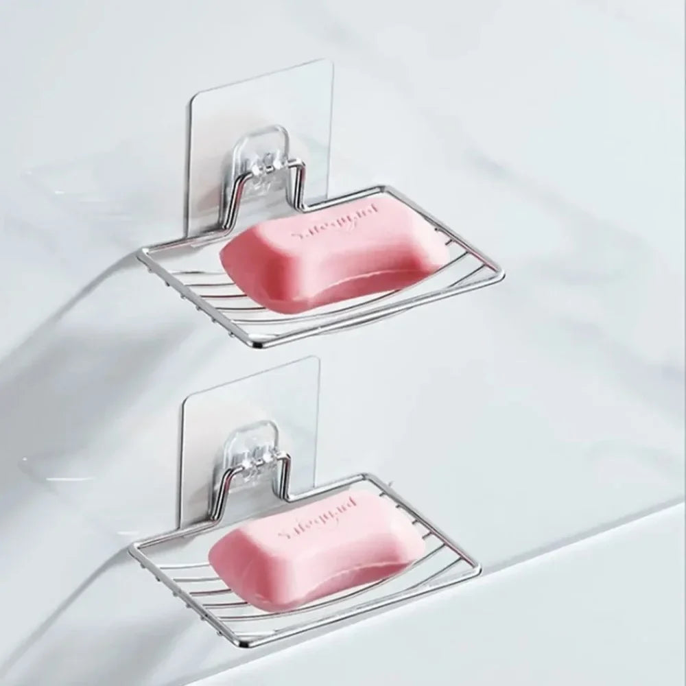 Stainless Steel Soap Rack | Punch-Free Wall Holder with Drain