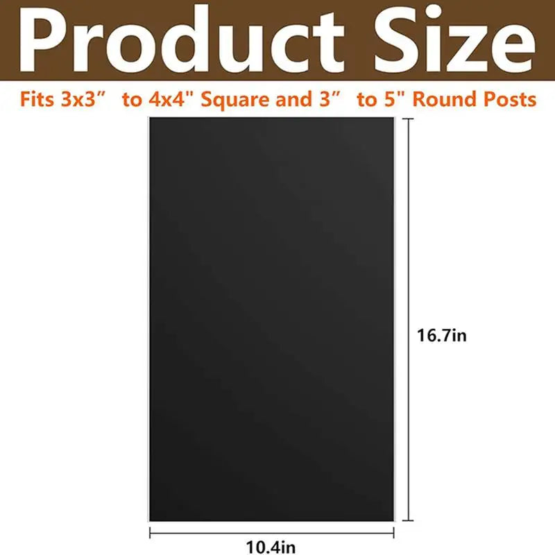 Fence Post Protectors 8-Pack | Waterproof Self-Adhesive PVC Wrap