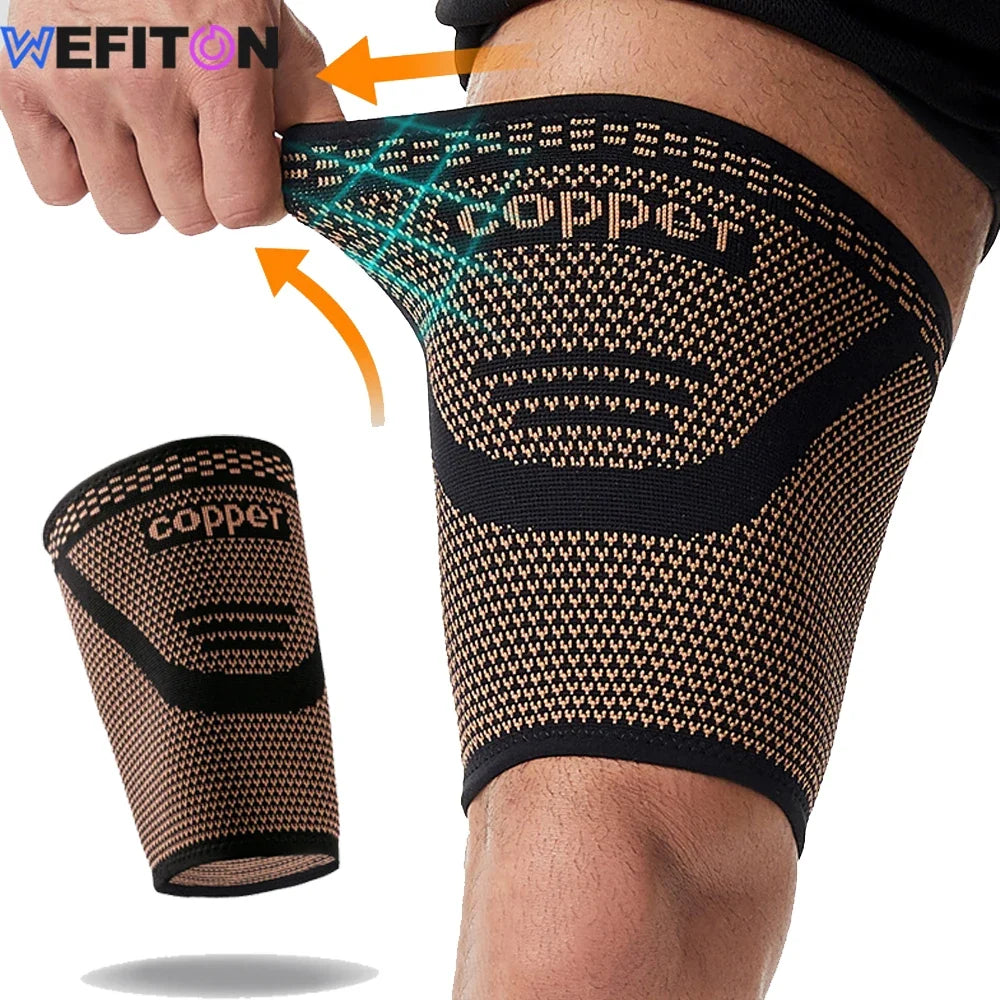 Copper Thigh Compression Sleeve – Hamstring & Quad Support