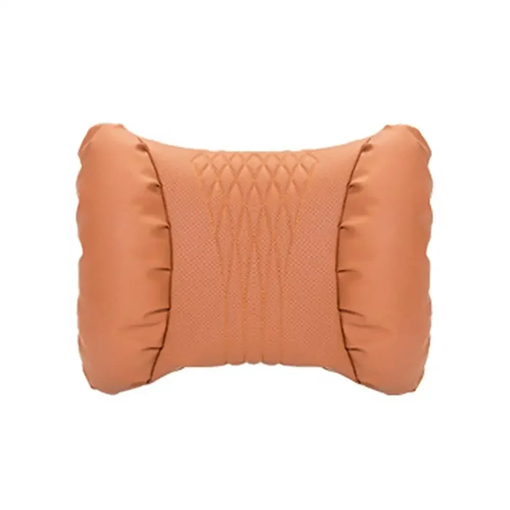 Nappa Leather Car Headrest & Lumbar Support Pillow Set