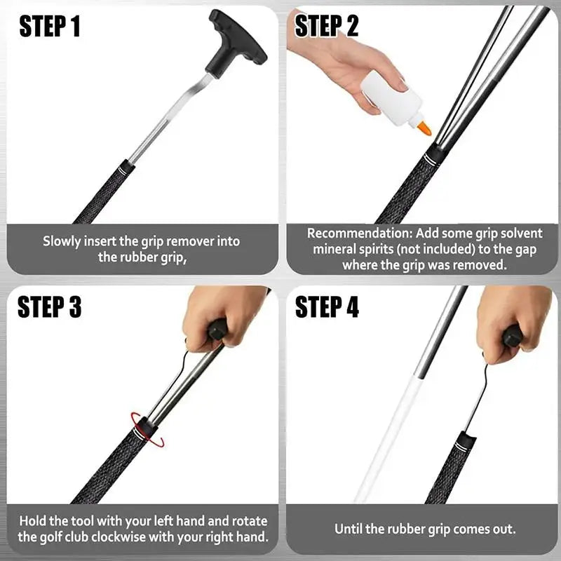 Golf Grip Removal Tool – V-Groove Club Grip Remover
