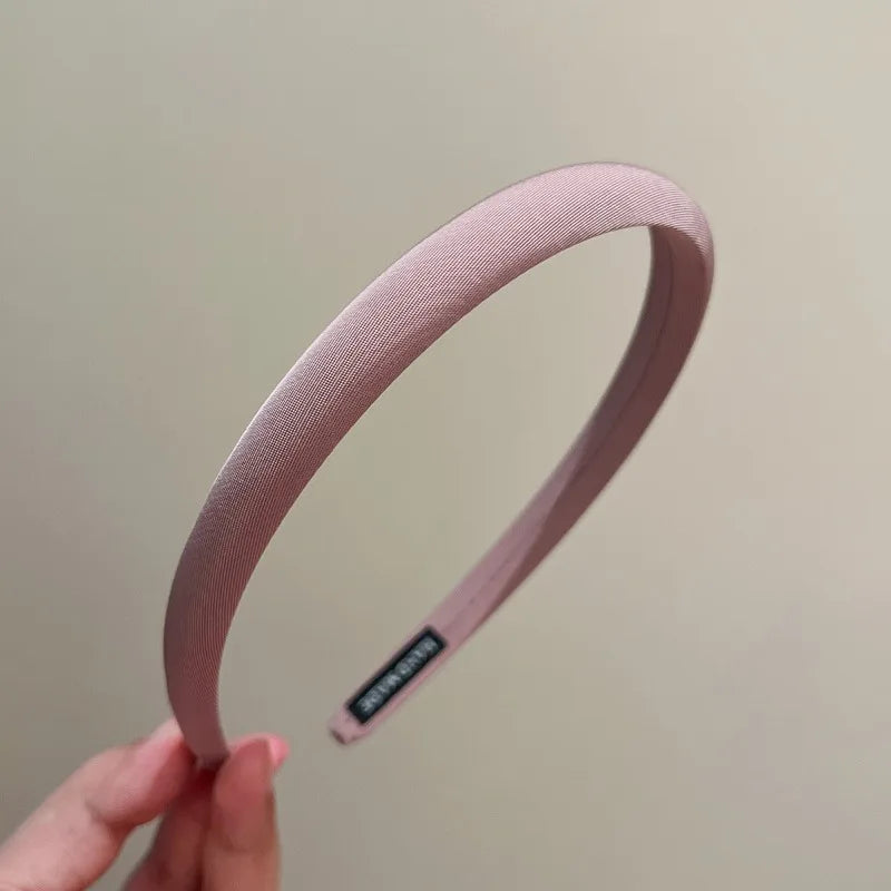 Korean Retro Headbands – Thin Solid Hair Hoops for Women