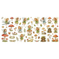 Fairy Mushroom Watercolor Sticker Sheet | Forest Elf DIY Decals