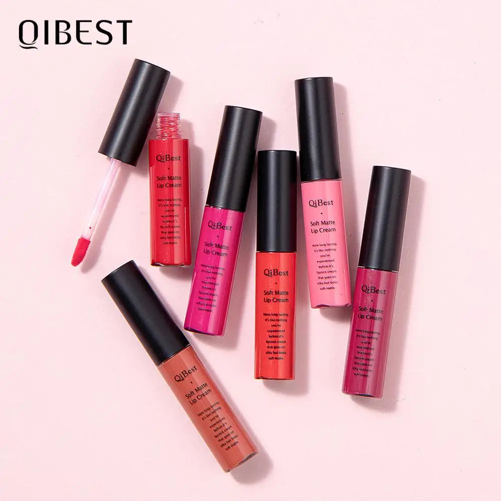 QiBest Velvet Matte Liquid Lipstick – Waterproof & Long-Lasting