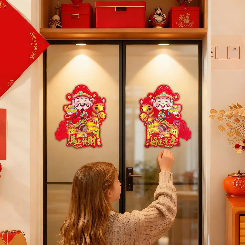 Chinese New Year Wealth God Stickers – Lunar New Year Decals