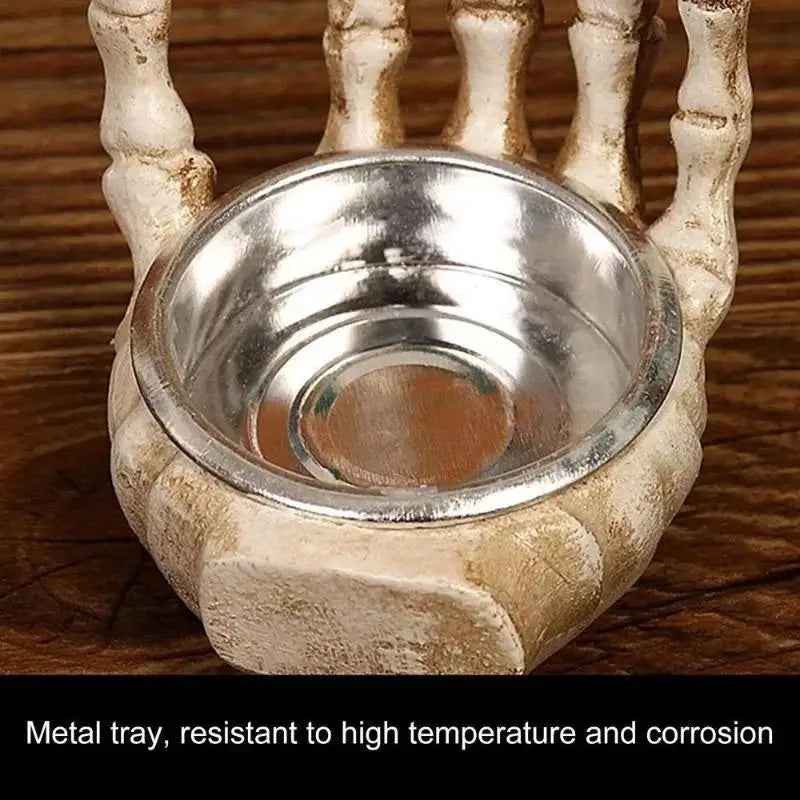 Resin Skull Candle Holder – Halloween Décor Ornament Gift