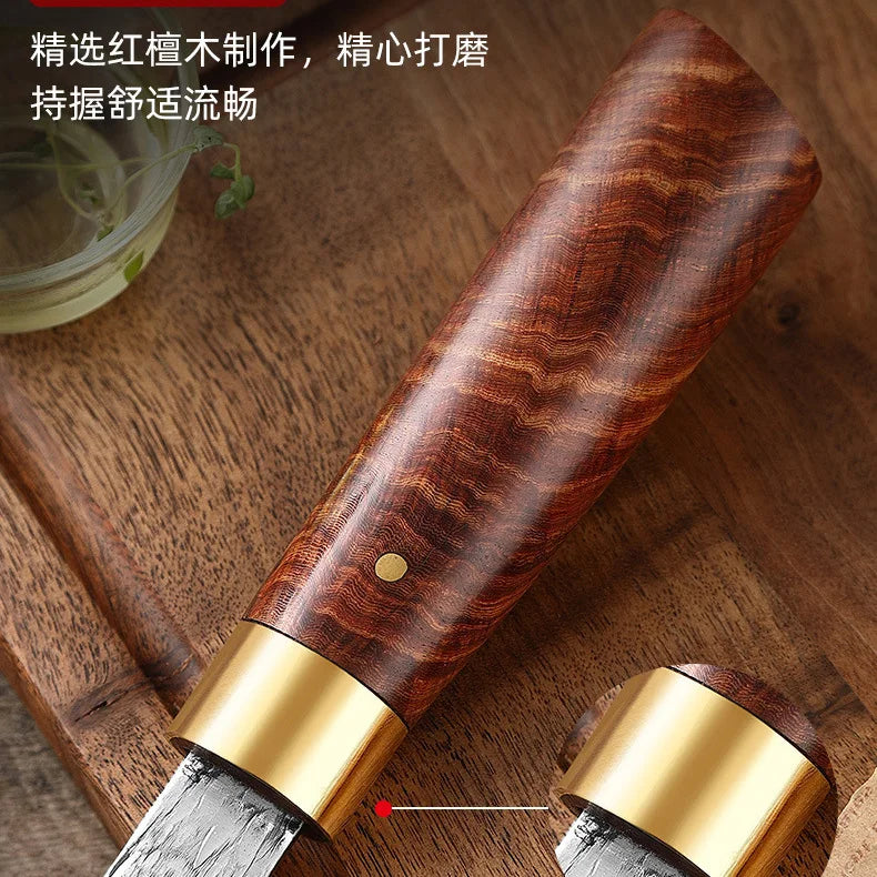 XUAN FENG Hand Forged Chef's Knife – D2 Steel, Wood Handle
