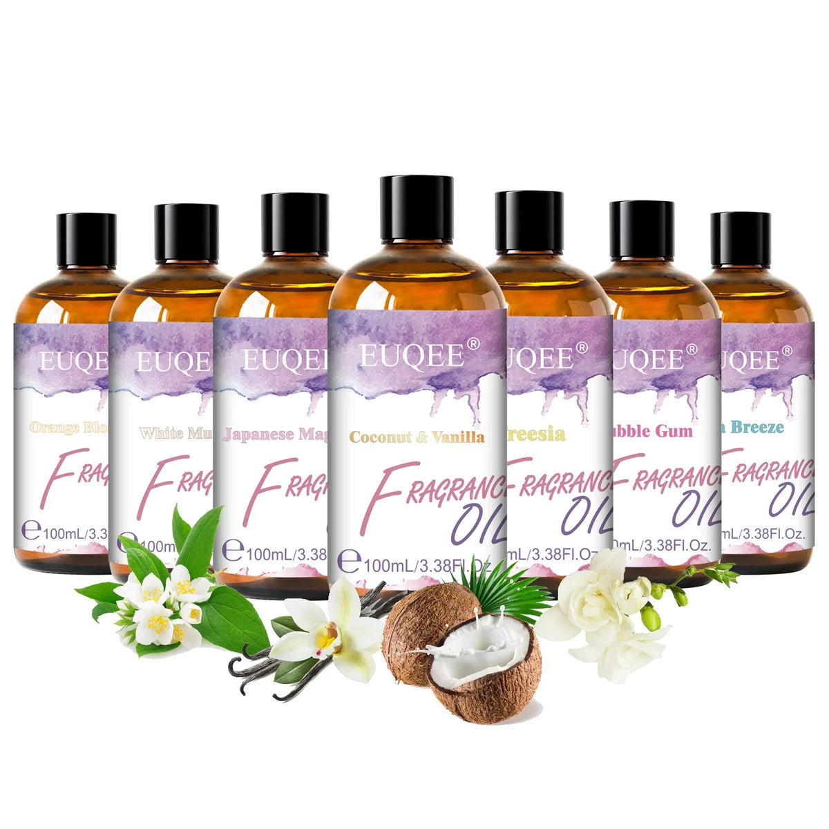 EUQEE 100ml Coconut Vanilla Fragrance Oil for Diffuser & DIY