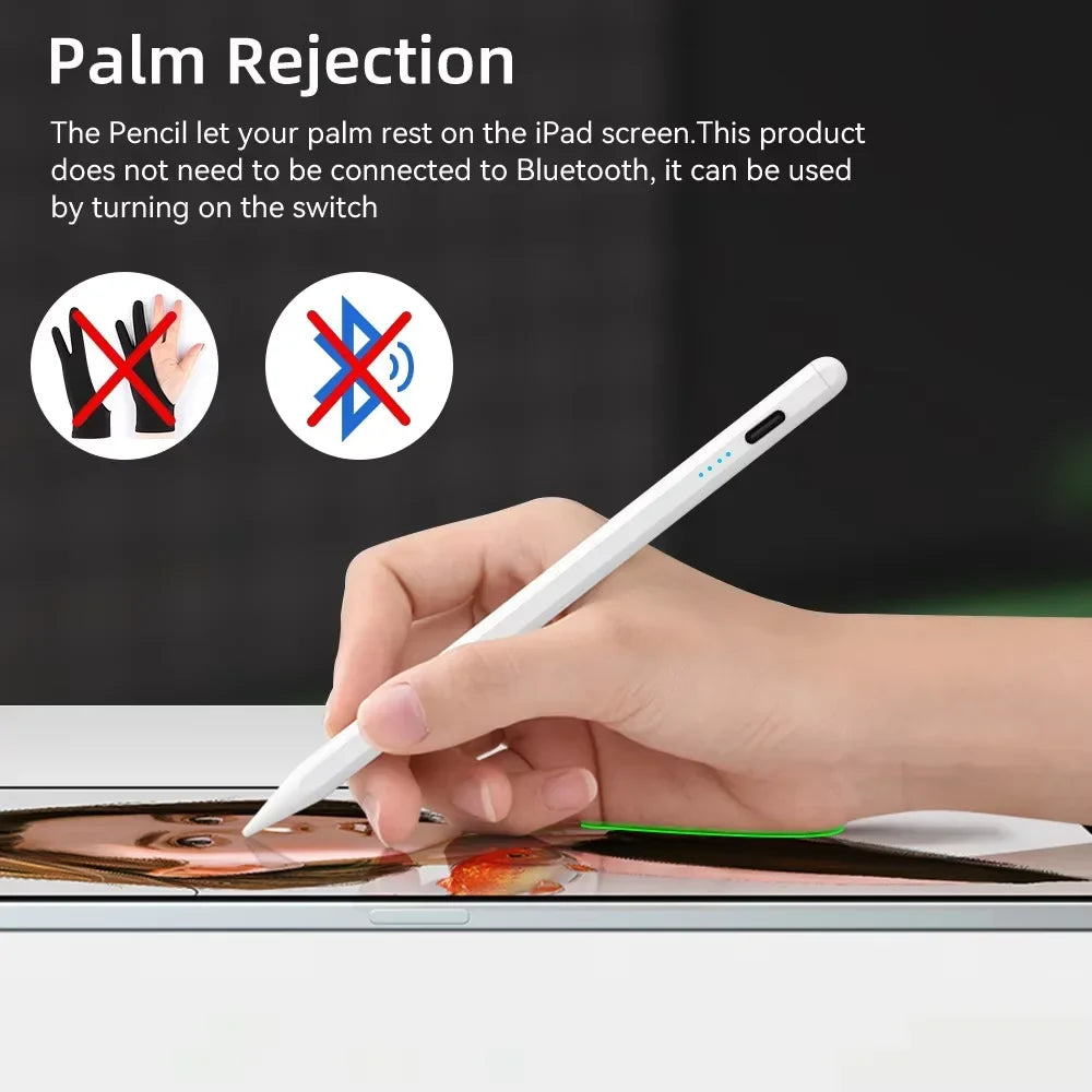iPad Stylus Pen – Palm Rejection, Power Display, Fast Charge