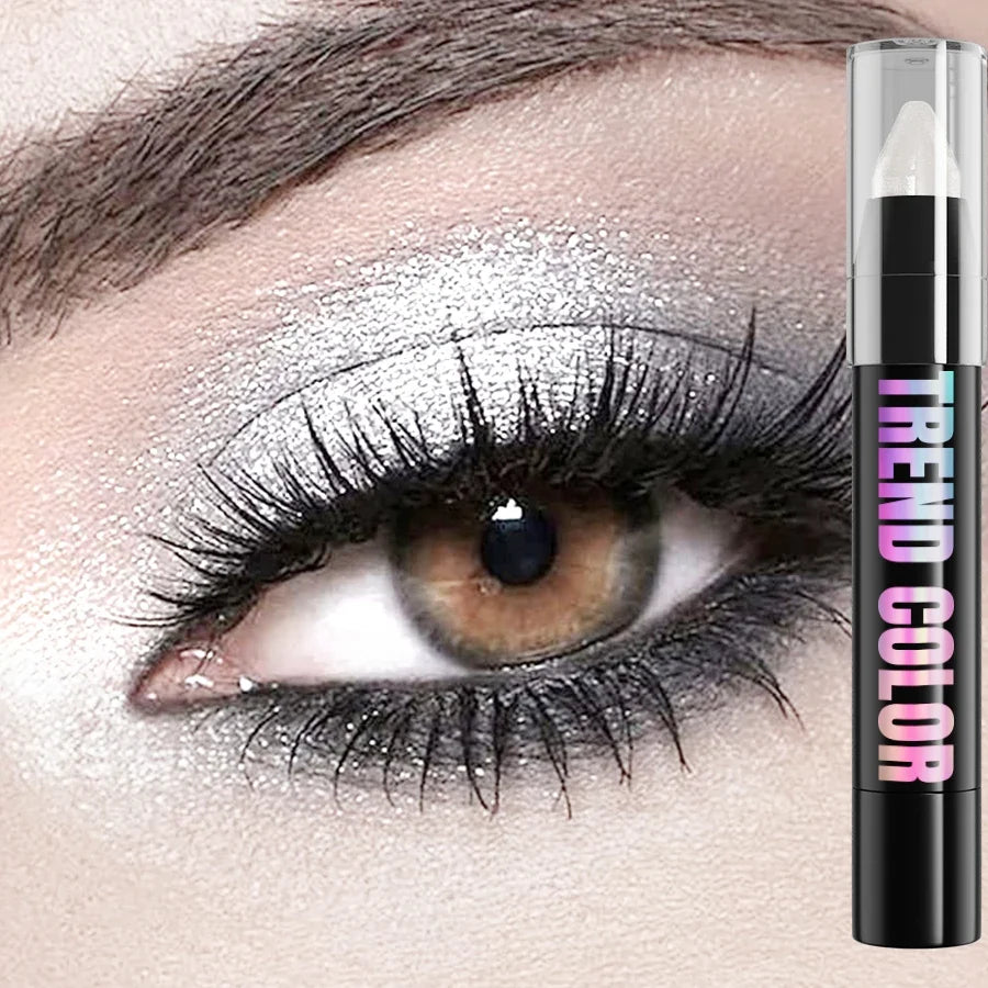 KAFURUX 24-Color Glitter Eyeshadow & Highlighter Pencil Waterproof