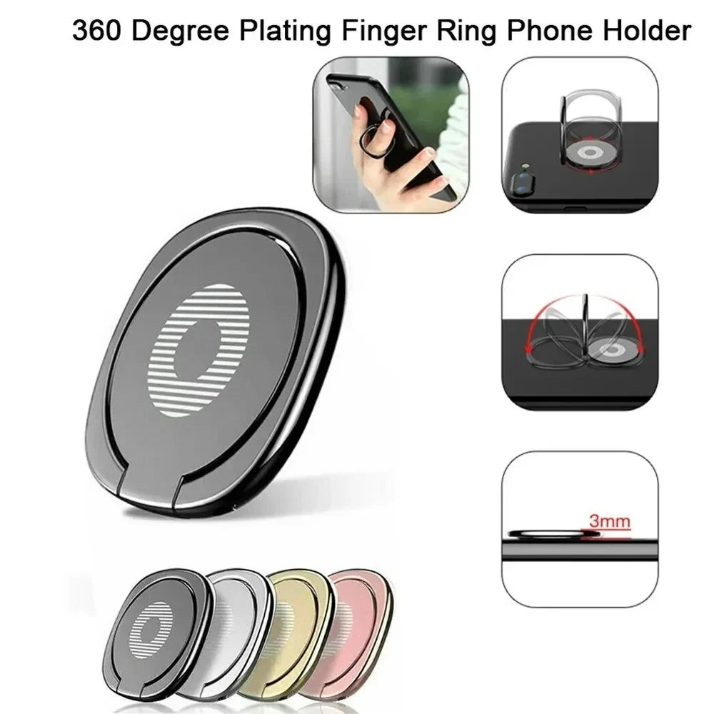 Metal 360° Rotating Finger Ring Phone Stand Holder – Universal