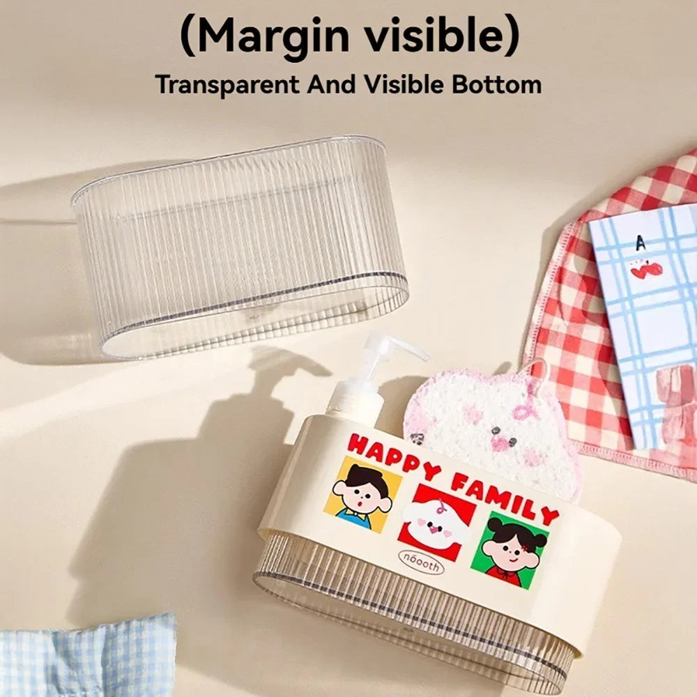 Kitchen Soap Dispenser & Sponge Holder – Sink Organizer
