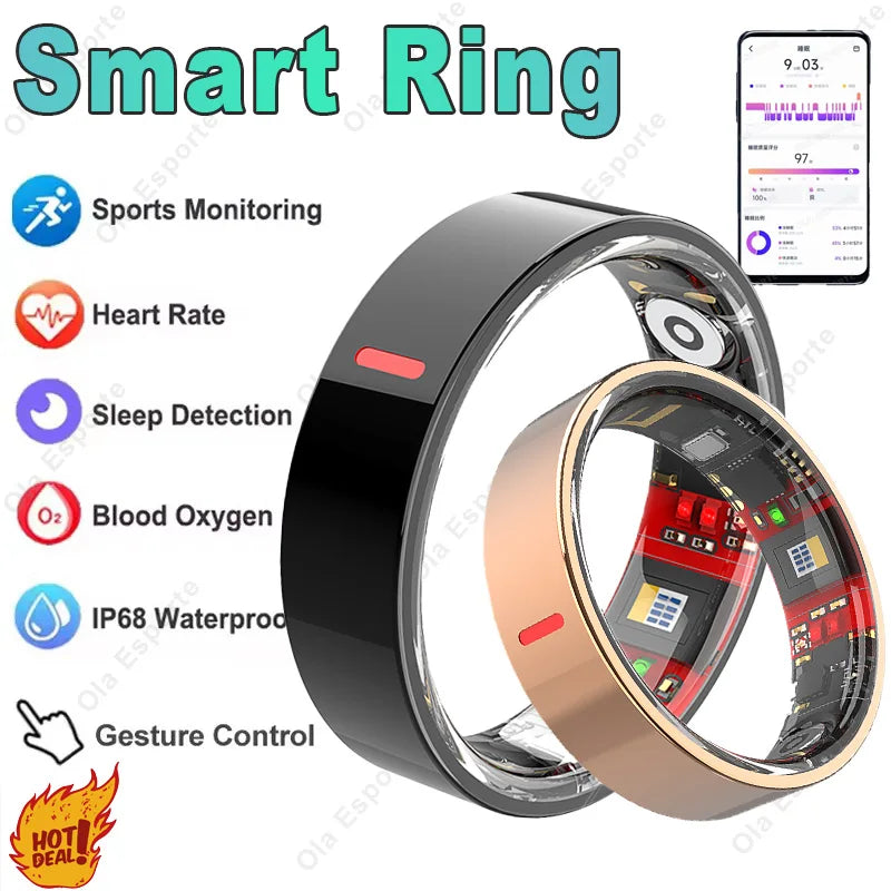 Men Women Smart Ring Health Monitoring Sport Tracker Step Count Rings