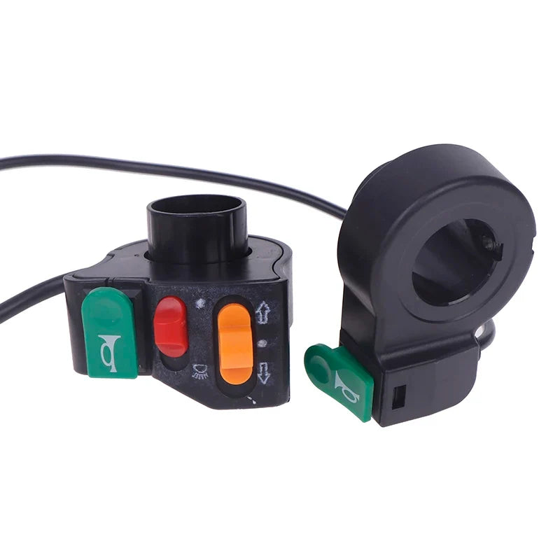 3-in-1 E-Bike Handlebar Switch – Horn, Headlight & Turn Signal