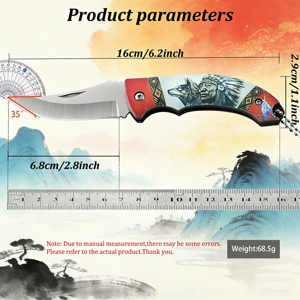 Multifunctional Folding Knife – EDC Camping & Fishing Utility