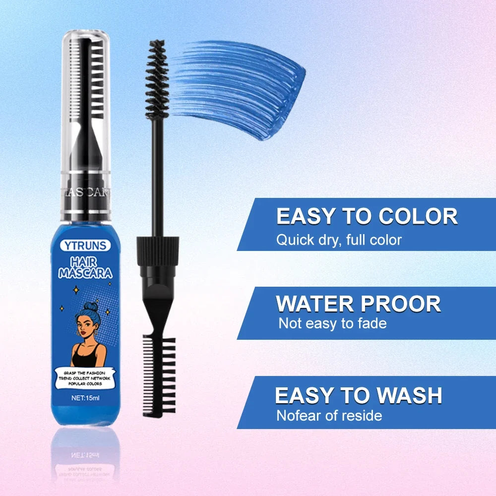 13-Color Temporary Hair Dye | Buildable Smudge-Resistant Paint