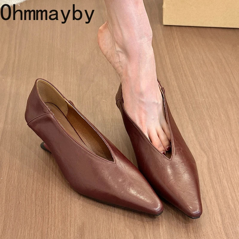 Women's Mary Jane Platform Pumps – Slip-On Round Toe Heels