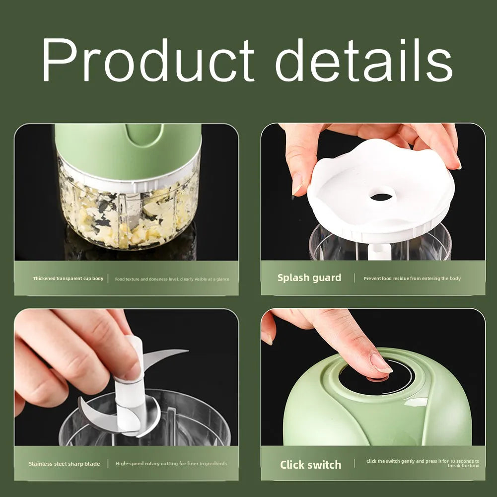 Electric Garlic Press & Ginger Chopper | USB Rechargeable