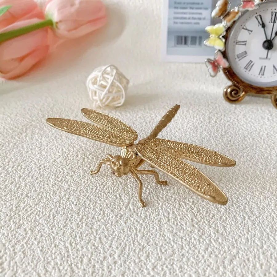 Retro Alloy Dragonfly Butterfly Small Ornaments Office Study Desktop