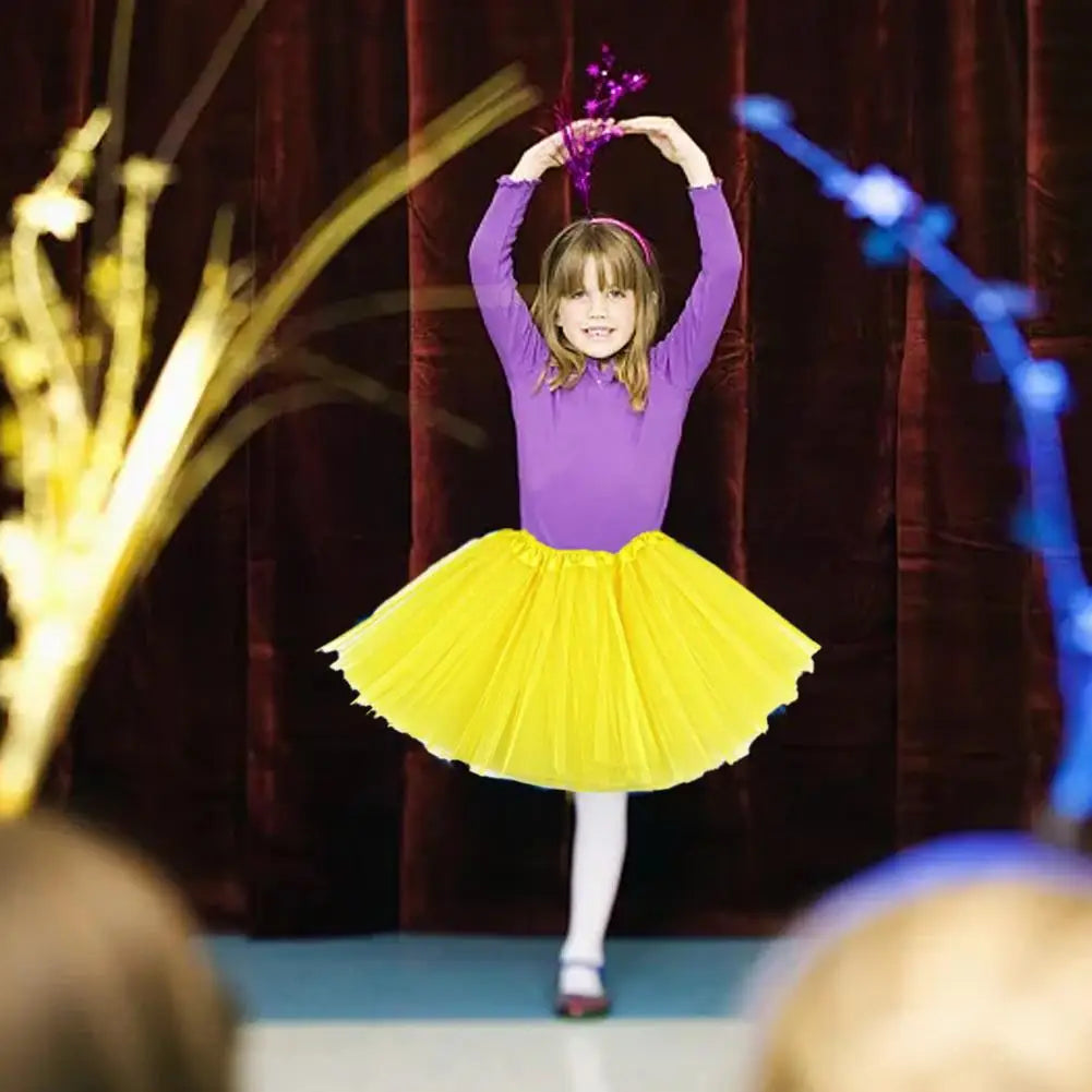 Girls' 3-Layer Tulle Tutu Skirt – Ballet & Party Ages 2–8