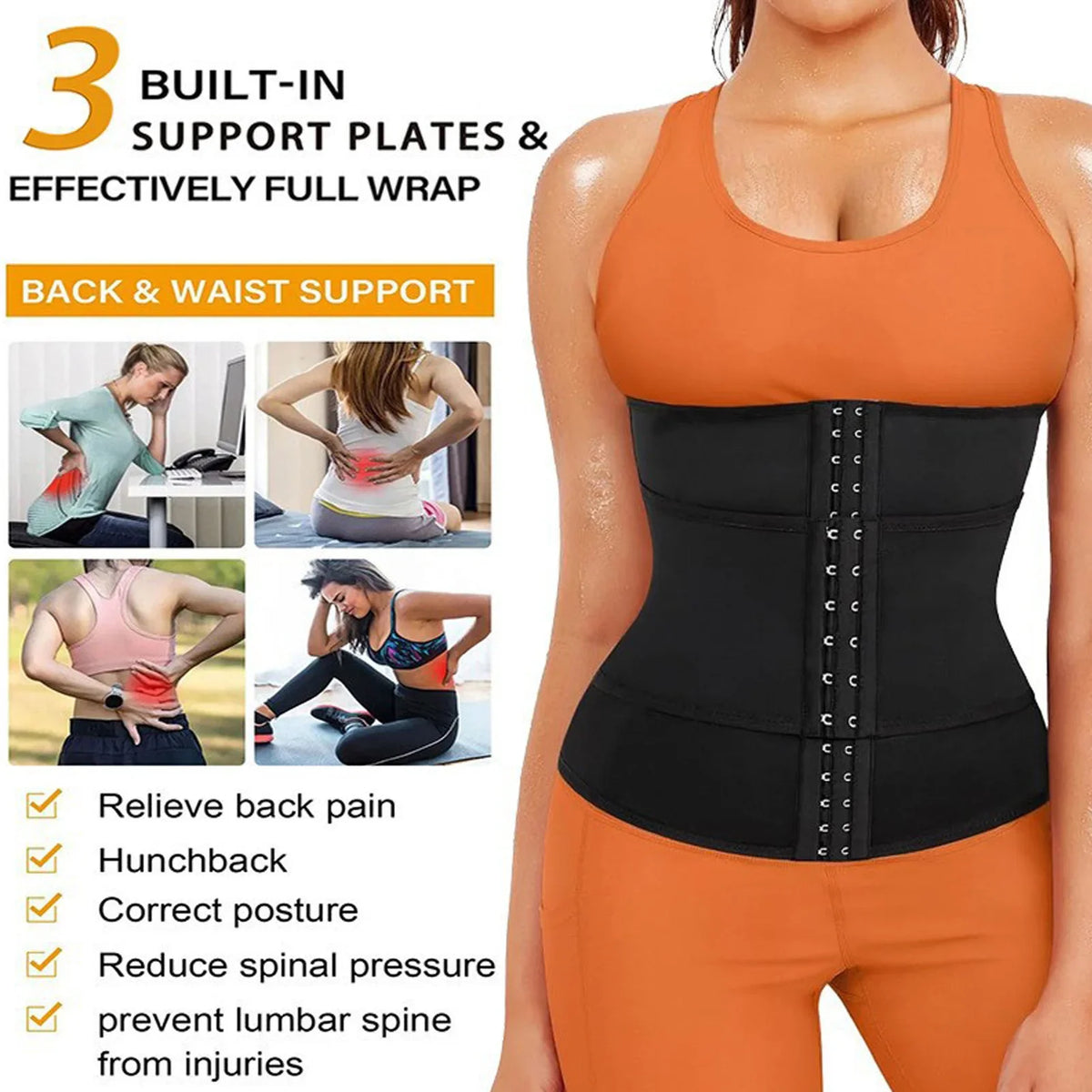 Sports Waist Support Belt – Breathable Adjustable Gym Fitness