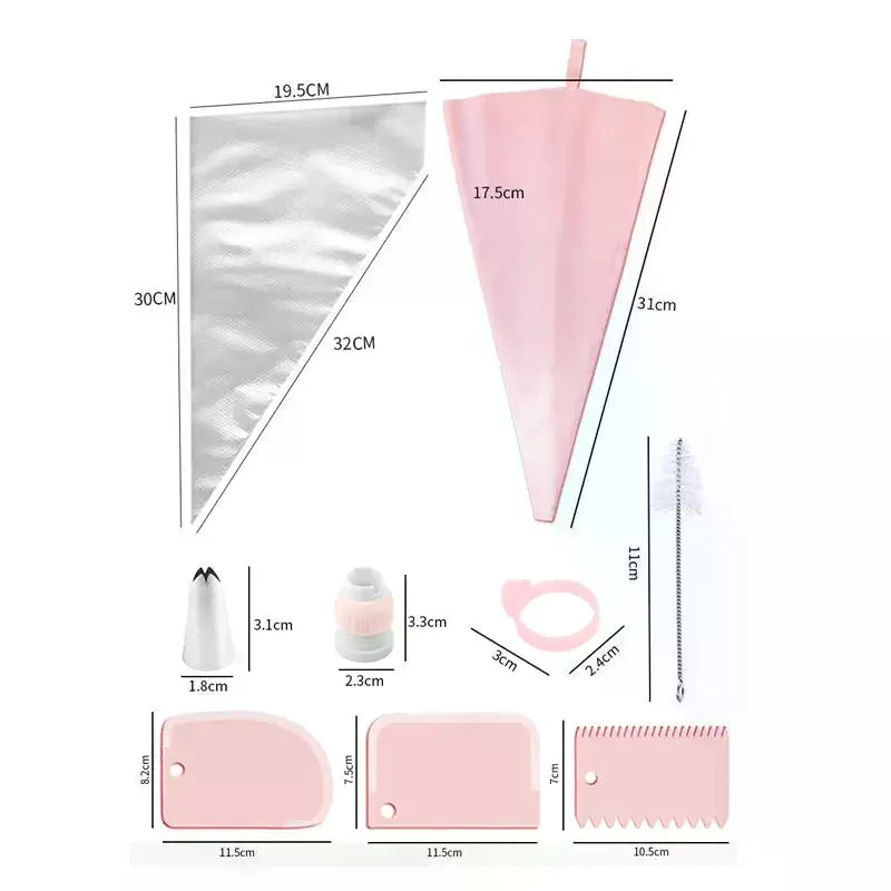 40-Piece Cake Decorating Kit – Piping Bags & Tips Set