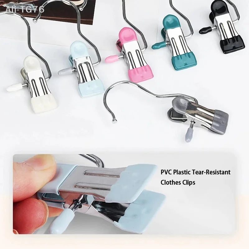 Stainless Steel Clip Hangers for Socks & Underwear – 10pcs